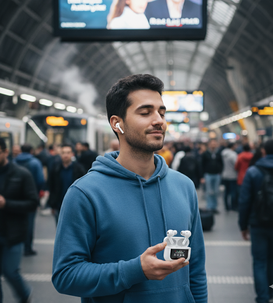 LCD سماعات مع شاشة