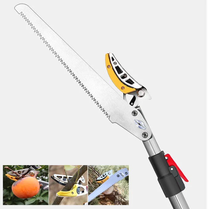 Sécateur Télescopique Professionnel 2 en 1 (Élagage + Scie)