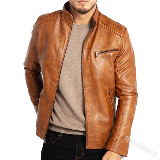 Men’s Premium Genuine  Motorcycle Leather Jacket – Classic Slim Fit