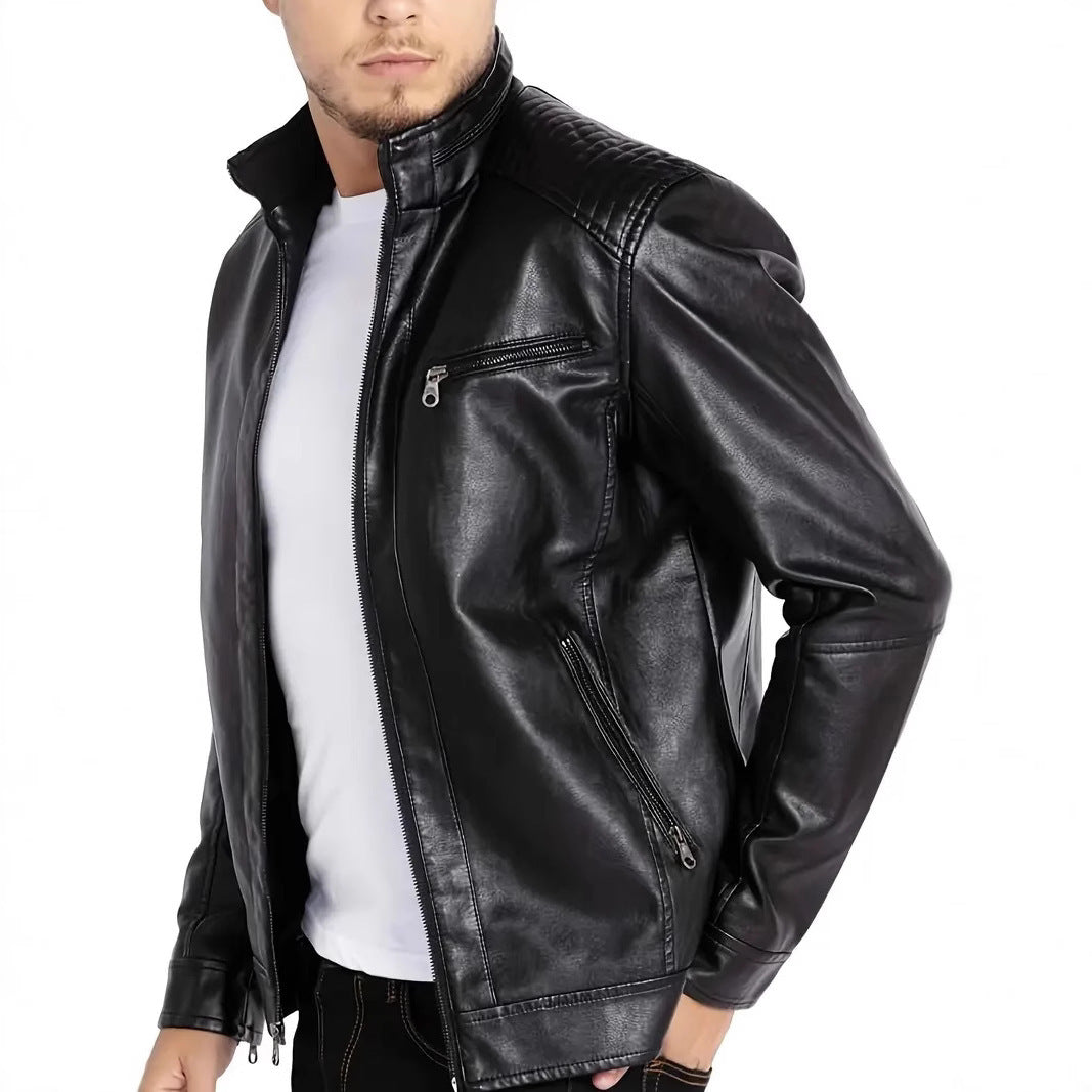 Men’s Premium Genuine  Motorcycle Leather Jacket – Classic Slim Fit