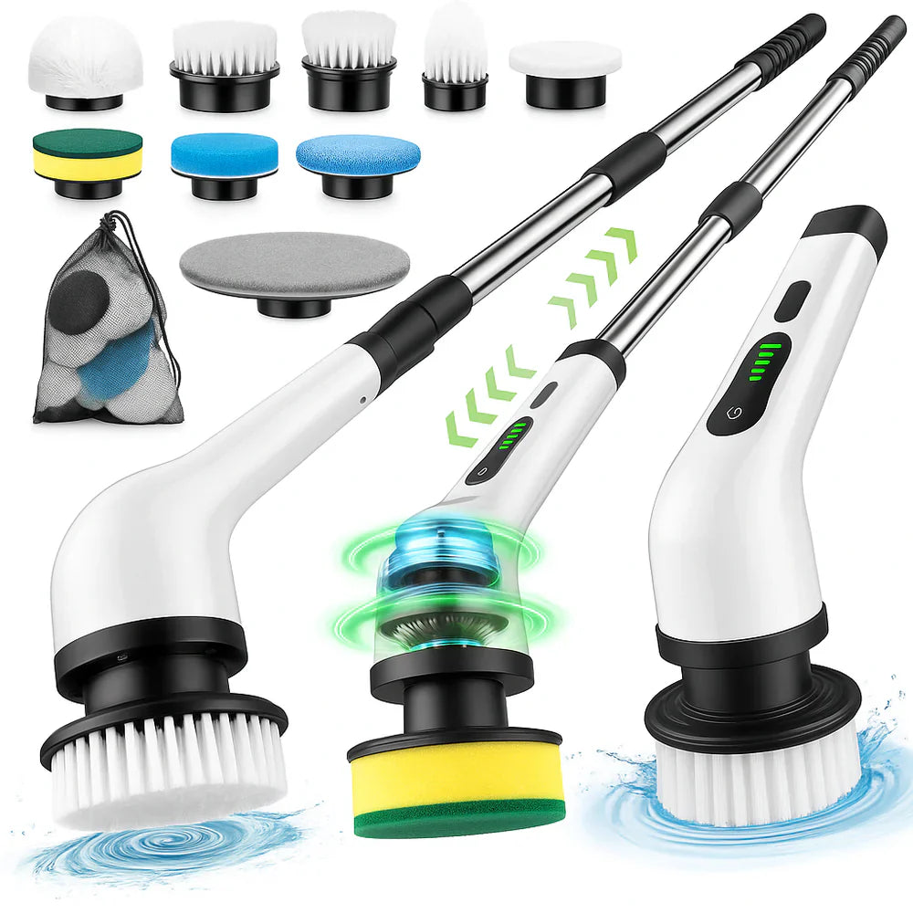 𝐂𝐥𝐞𝐚𝐧𝐌𝐚𝐱™ - فرشاة التنظيف اللاسلكية مع 9 رؤوس متعددة الاستخدام