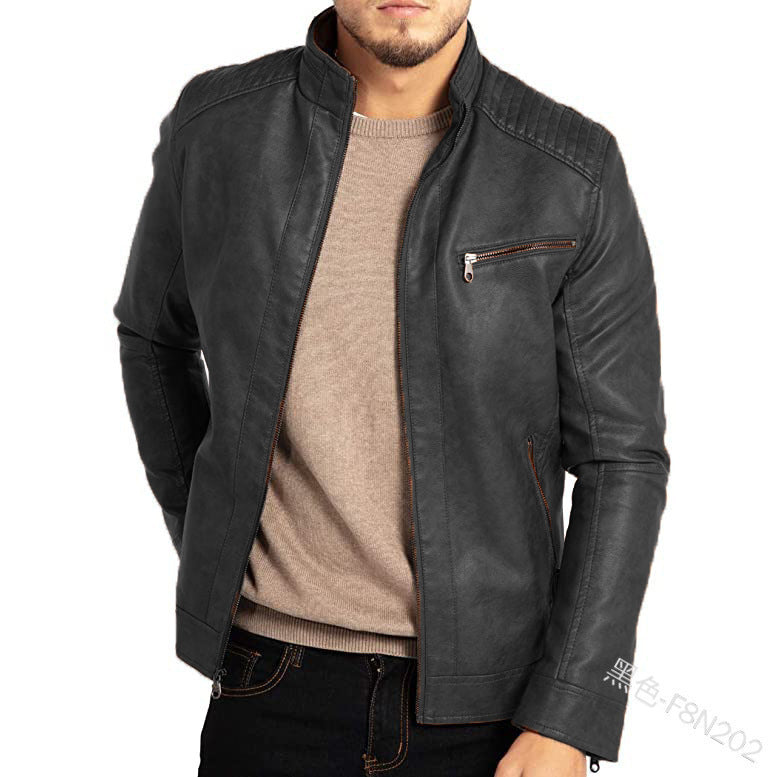 Men’s Premium Genuine  Motorcycle Leather Jacket – Classic Slim Fit