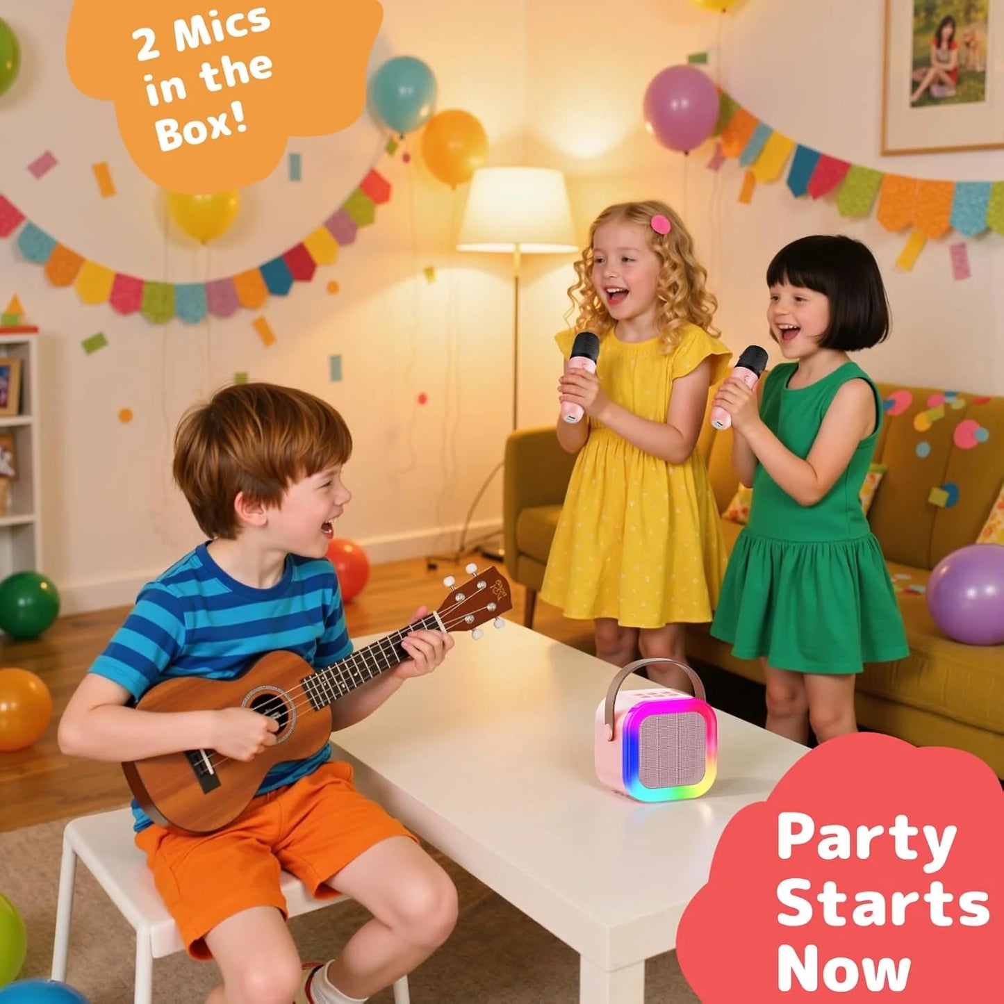 🌟 Karaoké Duo LED – Rires, chants et souvenirs en famille garantis !