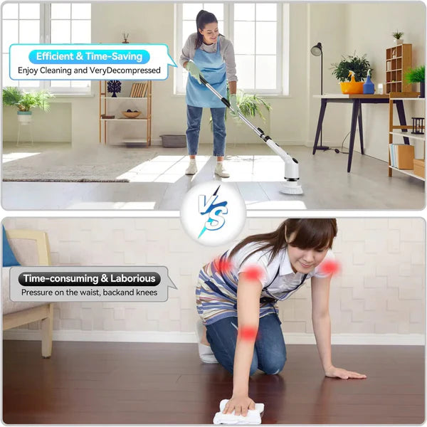 𝐂𝐥𝐞𝐚𝐧𝐌𝐚𝐱™ - فرشاة التنظيف اللاسلكية مع 9 رؤوس متعددة الاستخدام